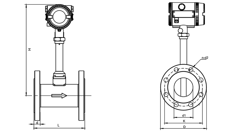 flange type flow meter