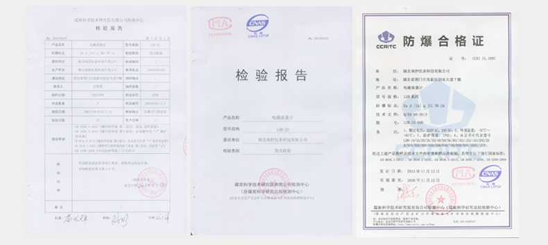 Gas turbine flow meter certificate 3
